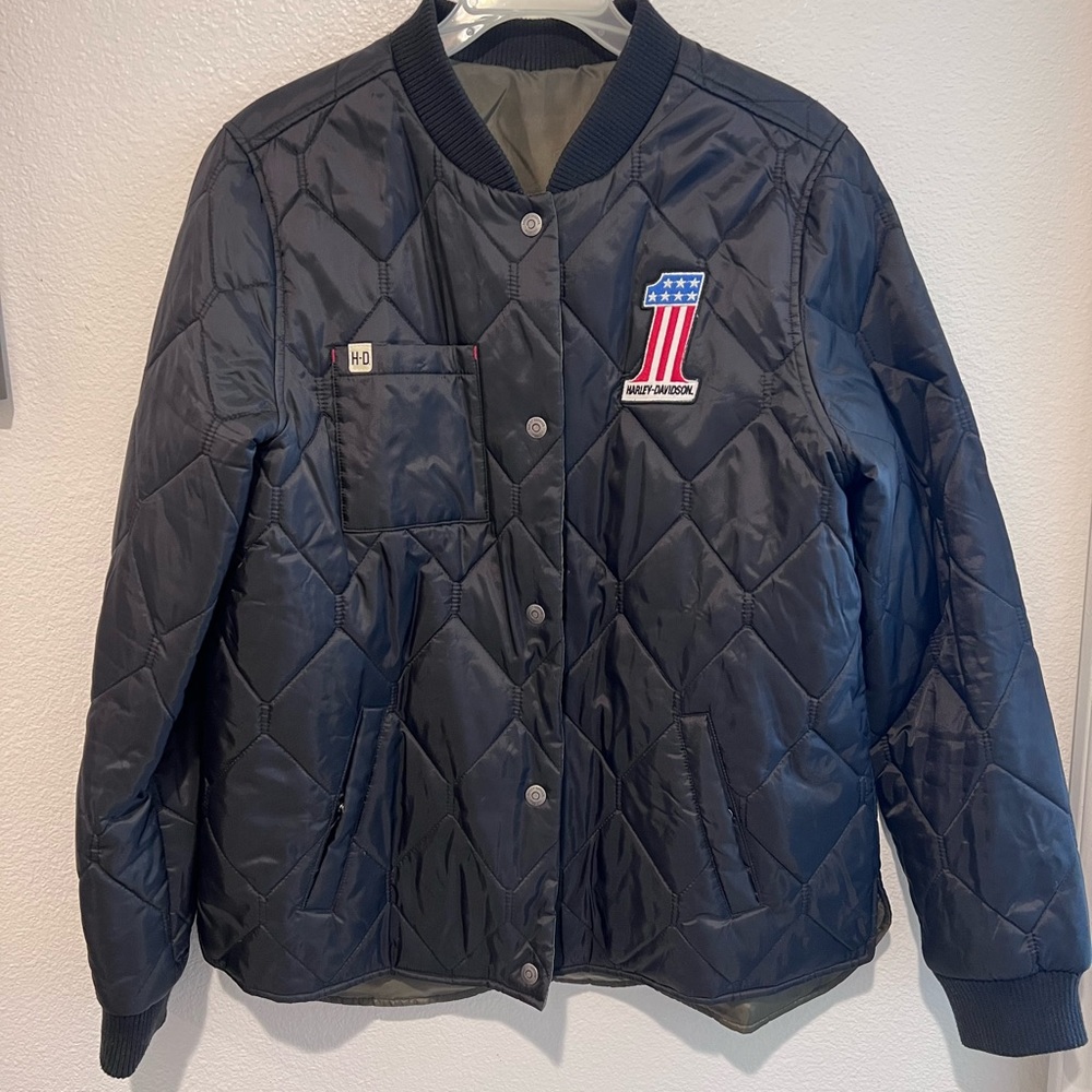 Harley Davidson reversible quilted jacket